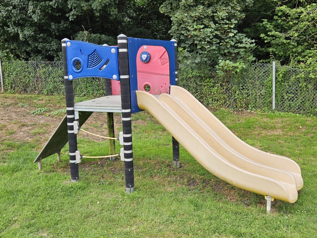 Slide from side within the Wetheringsett Play Area