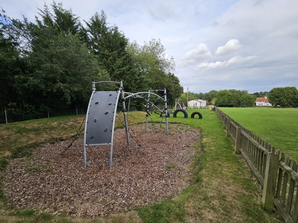 Play Area from rear within the Wetheringsett Play Area