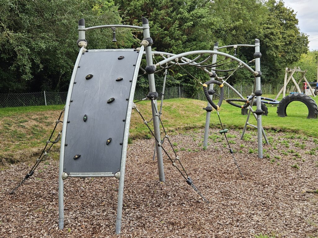 Climbing Wall within the Wetheringsett Play Area