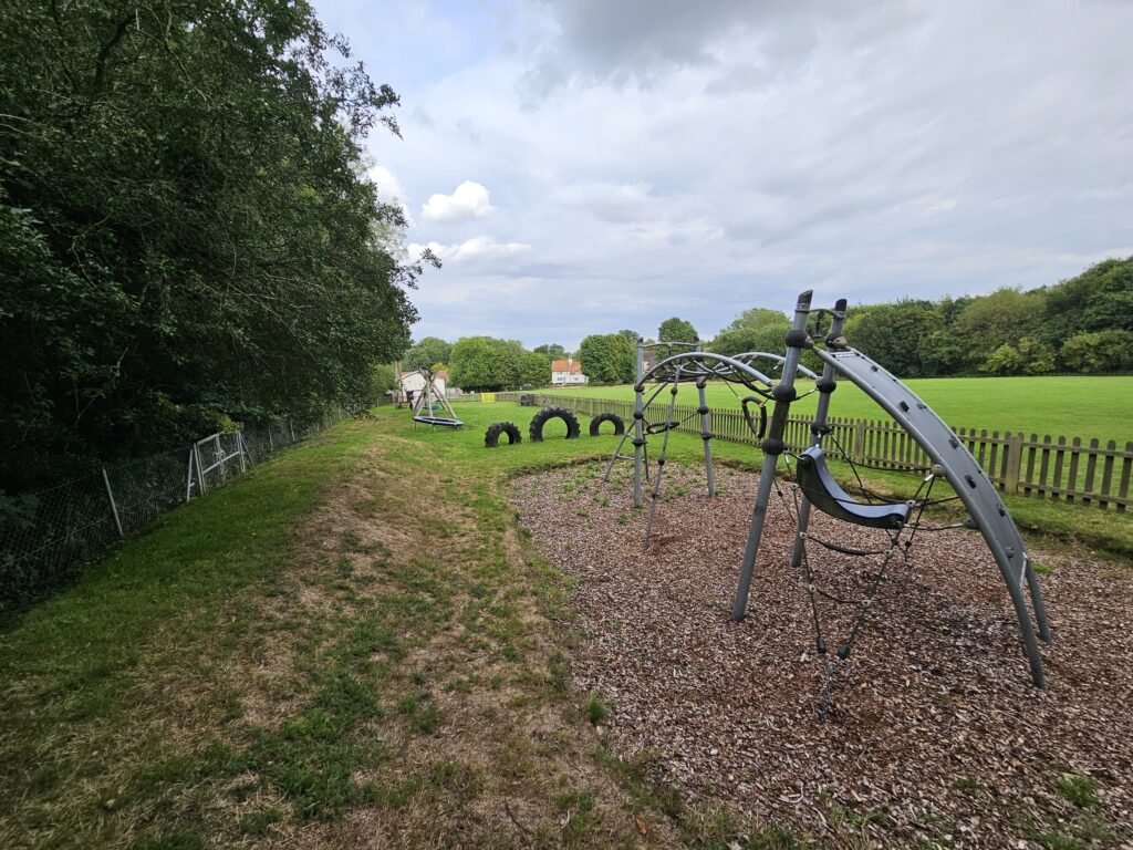 Full length view of within the Wetheringsett Play Area